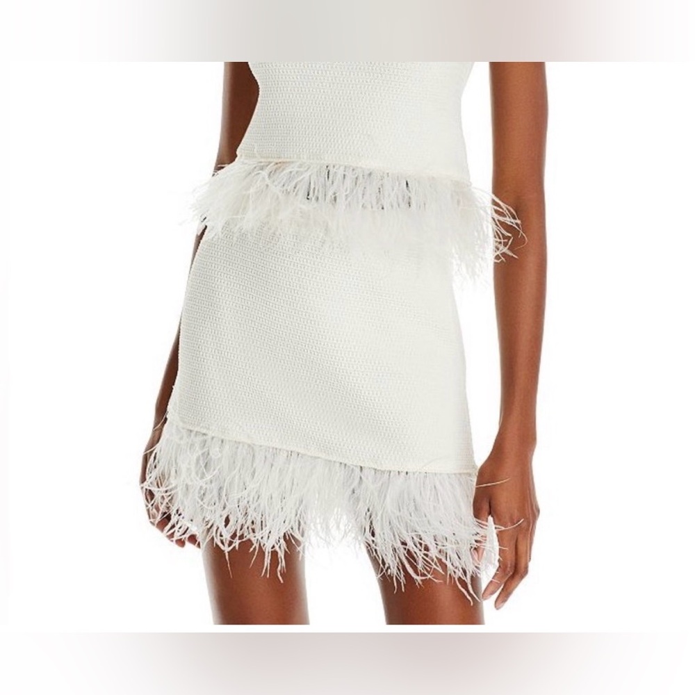 Frame Crotchet Trim Feather Skirt size S